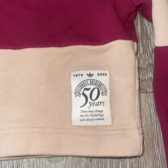 Adidas CRD Rugby Crew Sweatshirt sz medium 50 years crop pull over - Picture 7 of 8